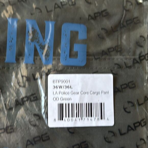 LAPG LA Police Gear Men's Core Cargo Pant Green 36x36 NWT in packaging - Picture 7 of 9